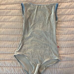 Yumiko Silver and Blue Leotard